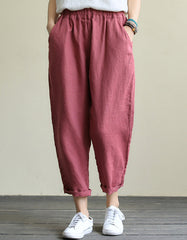 Summer Loose Linen Pants Women