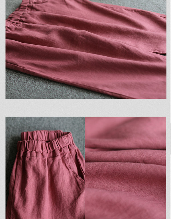 Summer Loose Linen Pants Women