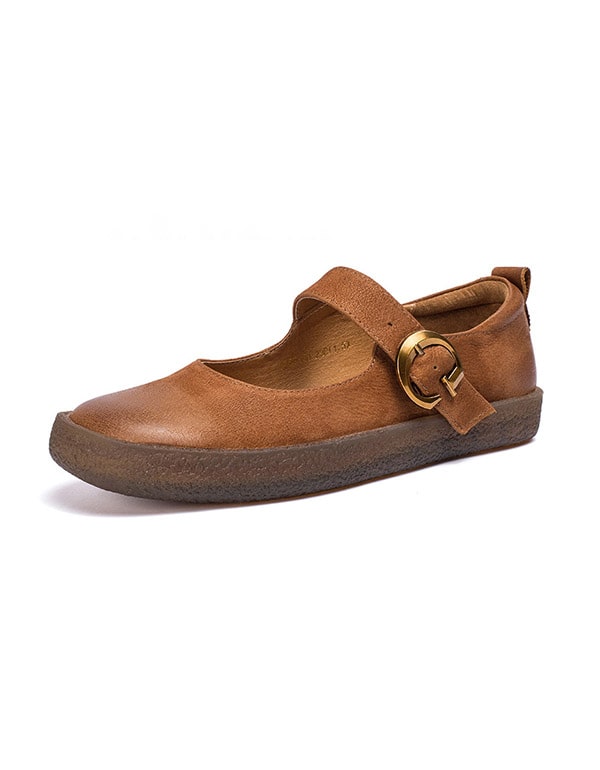 Retro Leather Comfortable Buckle Mary Janes