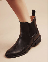 Vintage British Style Oxford Boots For Women