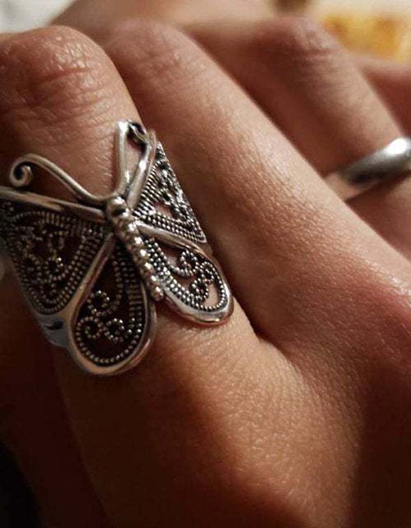 Vintage Butterfly Ring for Women