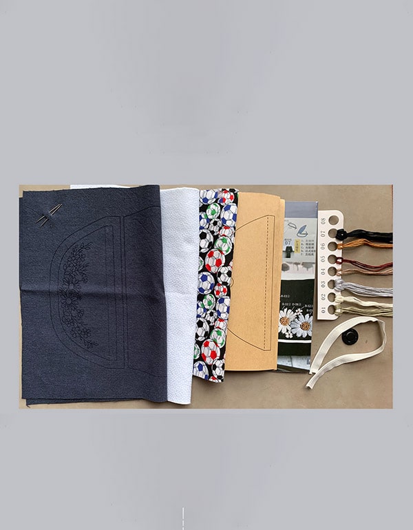 Vintage Embroidery DIY Glasses Bag(Including DIY materials)