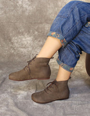 Vintage Handmade Lace Up Ankle Boots