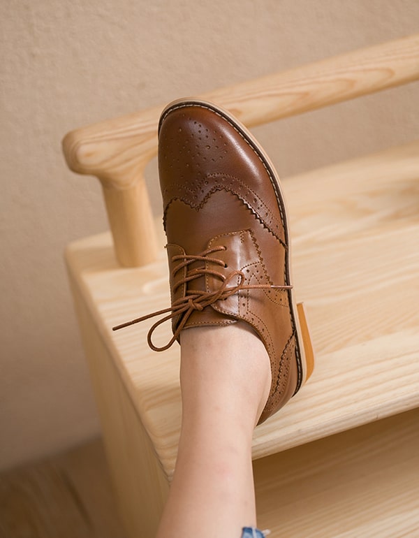 Vintage Handmade Leather British Oxford Shoes NEW