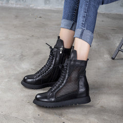 Wedge Hollow Boots Black