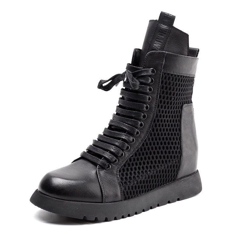 Wedge Hollow Boots Black