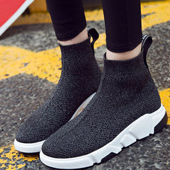 Wide Fit Sock Comfort Knit Sneakers