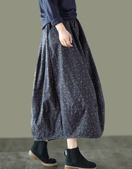 Winter Autumn Cotton Floral Skirt