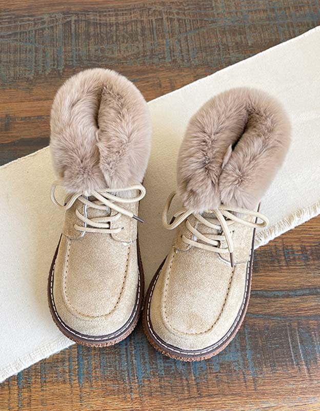 Winter Comfortable Suede Fur Boots