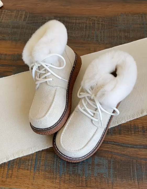 Winter Comfortable Suede Fur Boots