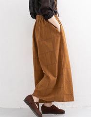 Women Loose Linen Wide Leg Pants