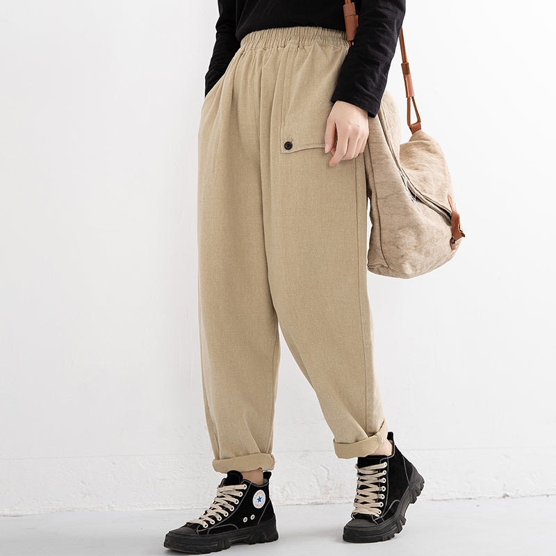 Women Cotton Linen Pants 3 Color