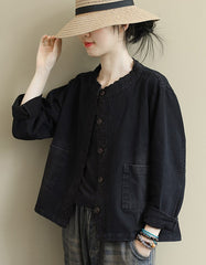 Women's Autumn Casual Denim Short Coat