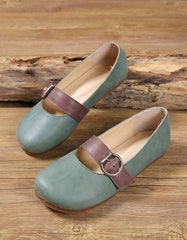 Women's Buckle Slip-on Retro Flats