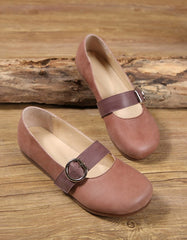 Women's Buckle Slip-on Retro Flats