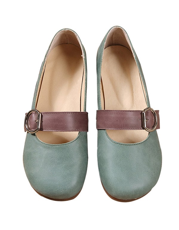 Women's Buckle Slip-on Retro Flats