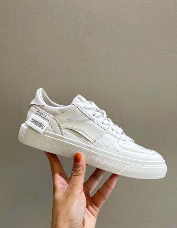 Women's Casual White Leather Sneakers