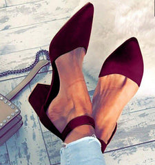 Women's Chunky Heel Pointed Toe Mid Heels