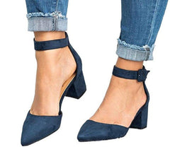 Women's Chunky Heel Pointed Toe Mid Heels