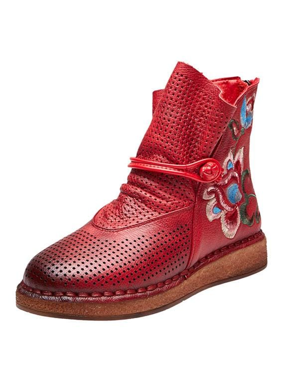 Women's Leather Ethnic Retro Boots