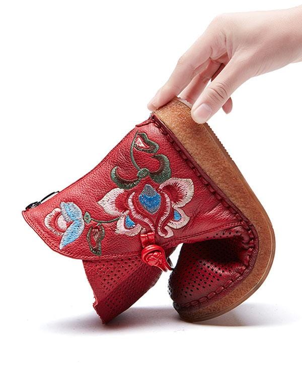 Women's Leather Ethnic Retro Boots