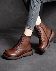 Women's Round Head Handmade Retro Boots