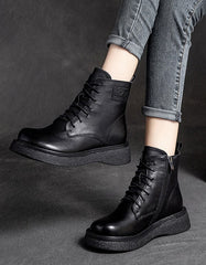 Women's Round Head Handmade Retro Boots