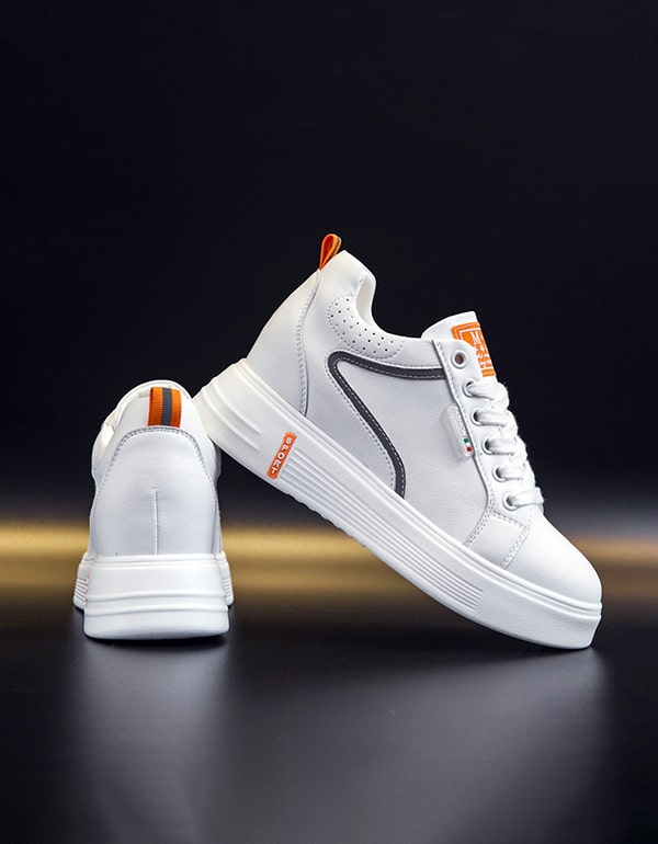 Women's Casual White Leather Sneakers