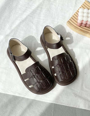 Woven Leather Comfortable Flat Sandals