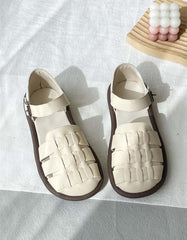 Woven Leather Comfortable Flat Sandals