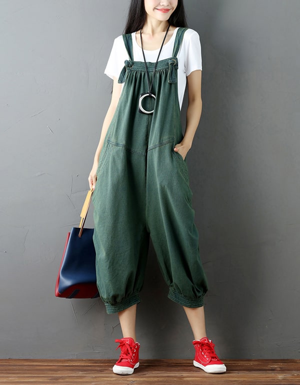 Women's Retro Loose Harem Jumpsuit