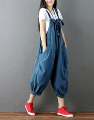 Women's Retro Loose Harem Jumpsuit