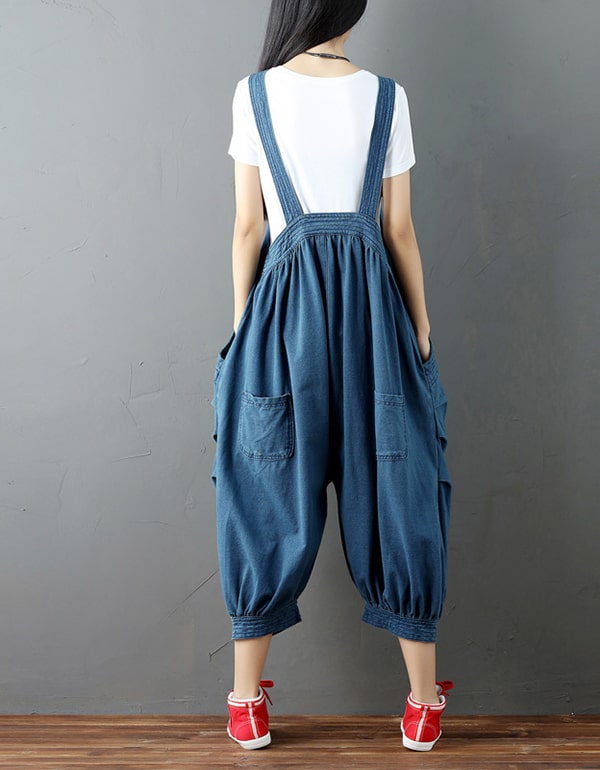 Women's Retro Loose Harem Jumpsuit