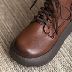 50mm Platform Boots Lace up Martin Boots