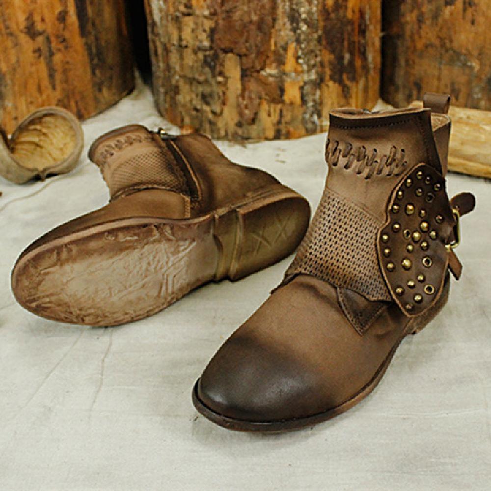 Booties Sheepskin Short Ankle Boots Brown