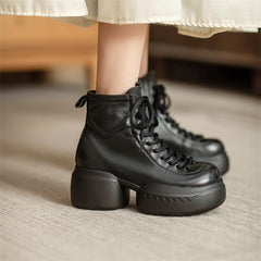 65mm Platform Boots Lace up Martin Boots