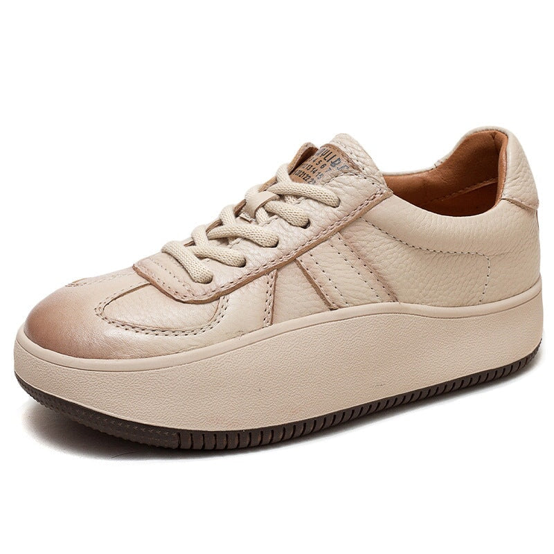 Genuine Low-top 40mm Platform Sneakers Lace Up