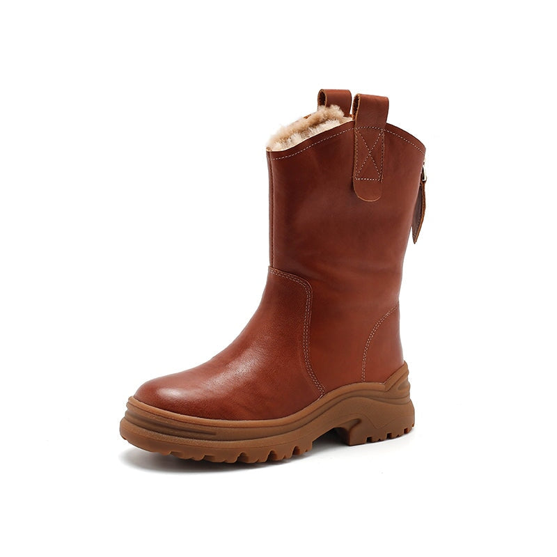 Womens Short Boots Snow Boots Have Fleece Lined for Cold Winter