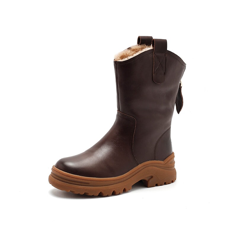 Womens Short Boots Snow Boots Have Fleece Lined for Cold Winter