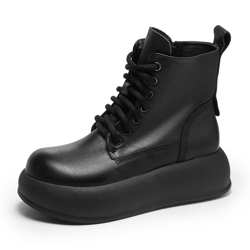 50mm Platform Boots Lace up Martin Boots