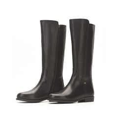 Designer Wide Fit Knee High Boots Side Zip Riding Boots