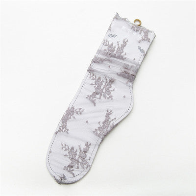 3 Pairs Vintage Women's Lace Socks