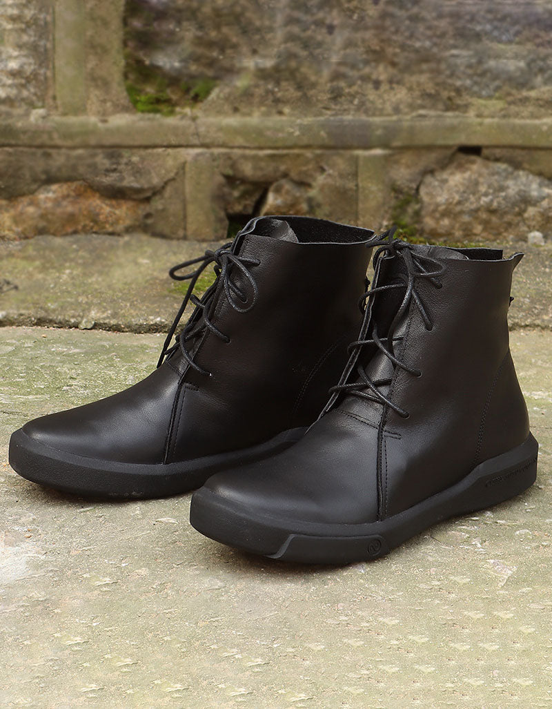 Handmade Leather Lace-up Martin Ankle Boots 35-42