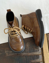 Winter Wide Toe Box Brogue Style Oxford Boots