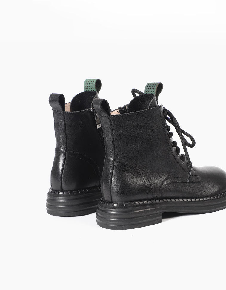 Wide Toe Box Non-slip Leather Retro Ankle Boots