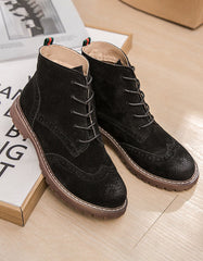 Autumn Casual Suede Oxford Boots