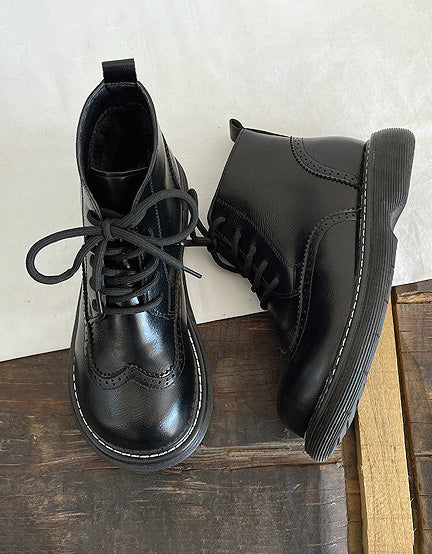 Winter Wide Toe Box Brogue Style Oxford Boots