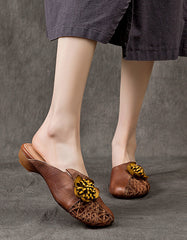 Comfortable Handmade Retro Leather Slippers