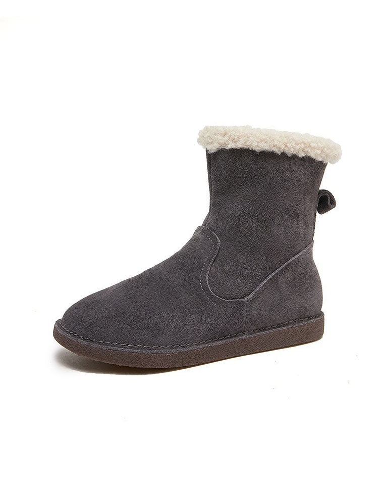 Comfortable Warm Suede Fur Boots for Winter