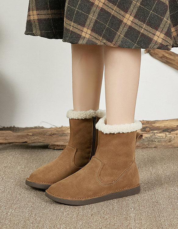 Comfortable Warm Suede Fur Boots for Winter